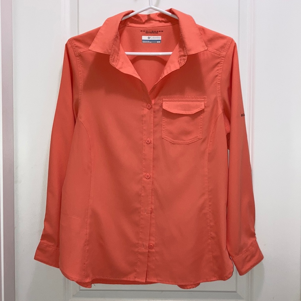 Columbia Coral Button-Down Long Sleeve Shirt